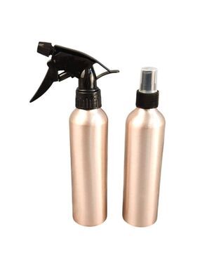 Aluminum Spray & Pump Bottles 2-Pack With Black Caps For Plant Garden Beauty Or